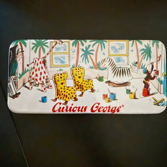 NWT Curious George 1995 Schylling Water Color Tin Set - Picture 2 of 4